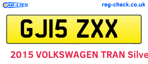 GJ15ZXX are the vehicle registration plates.