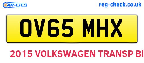 OV65MHX are the vehicle registration plates.