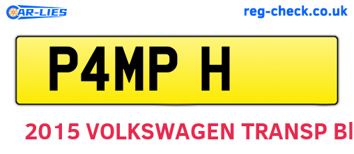 P4MPH are the vehicle registration plates.