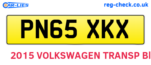 PN65XKX are the vehicle registration plates.