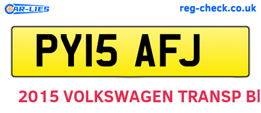 PY15AFJ are the vehicle registration plates.
