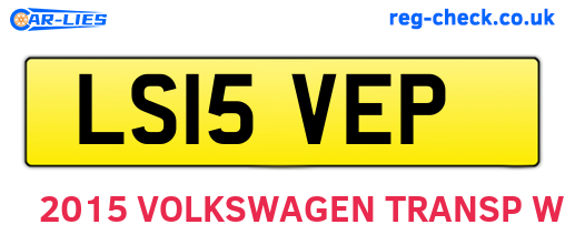 LS15VEP are the vehicle registration plates.