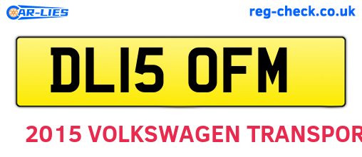 DL15OFM are the vehicle registration plates.