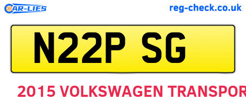 N22PSG are the vehicle registration plates.