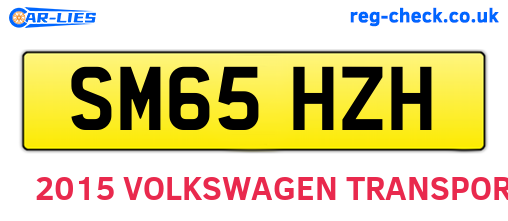 SM65HZH are the vehicle registration plates.