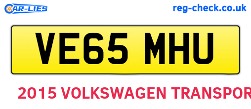 VE65MHU are the vehicle registration plates.