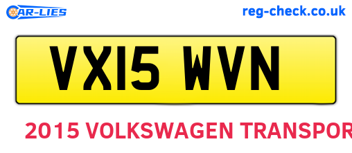 VX15WVN are the vehicle registration plates.