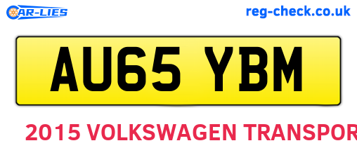 AU65YBM are the vehicle registration plates.
