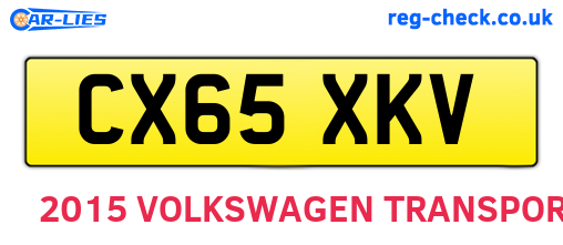 CX65XKV are the vehicle registration plates.