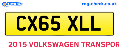 CX65XLL are the vehicle registration plates.