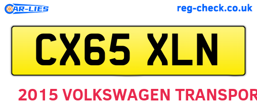 CX65XLN are the vehicle registration plates.