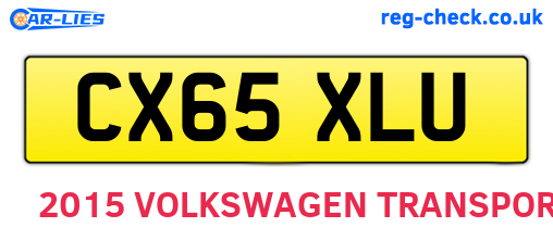 CX65XLU are the vehicle registration plates.