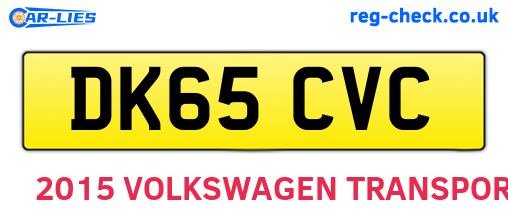 DK65CVC are the vehicle registration plates.