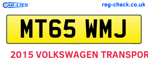 MT65WMJ are the vehicle registration plates.