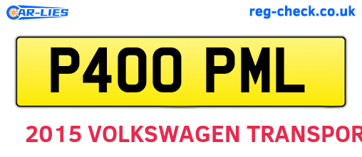 P400PML are the vehicle registration plates.