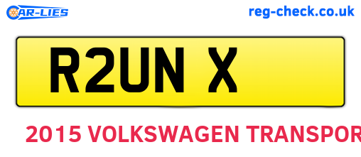 R2UNX are the vehicle registration plates.
