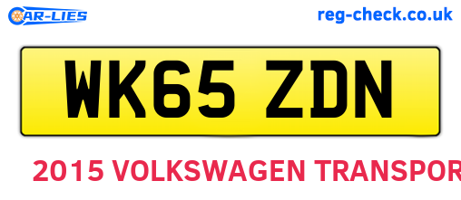 WK65ZDN are the vehicle registration plates.