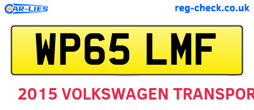 WP65LMF are the vehicle registration plates.
