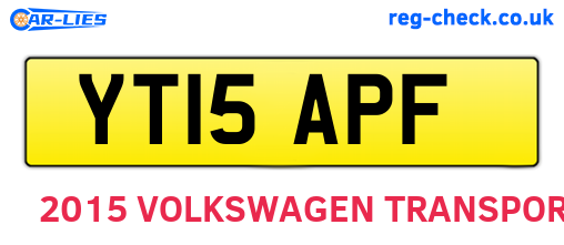 YT15APF are the vehicle registration plates.
