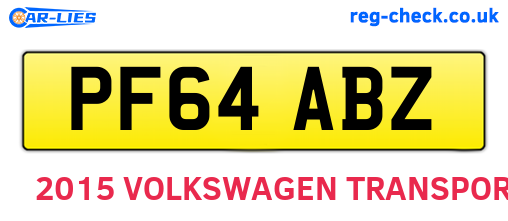 PF64ABZ are the vehicle registration plates.