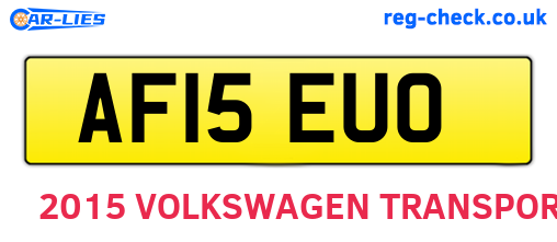 AF15EUO are the vehicle registration plates.