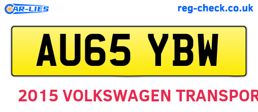 AU65YBW are the vehicle registration plates.