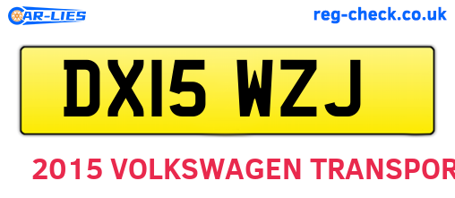 DX15WZJ are the vehicle registration plates.