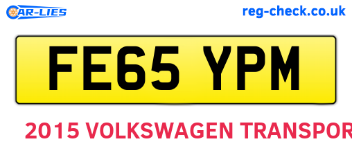 FE65YPM are the vehicle registration plates.