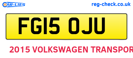 FG15OJU are the vehicle registration plates.
