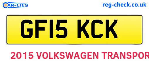 GF15KCK are the vehicle registration plates.