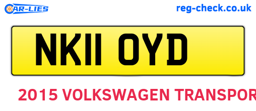 NK11OYD are the vehicle registration plates.