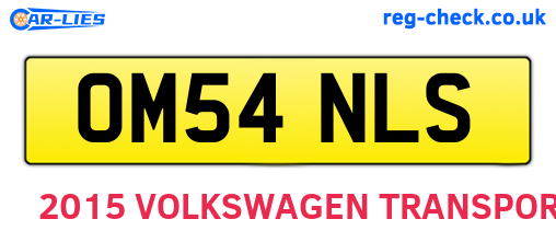 OM54NLS are the vehicle registration plates.
