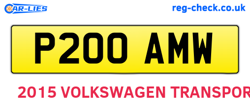 P200AMW are the vehicle registration plates.