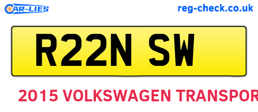 R22NSW are the vehicle registration plates.