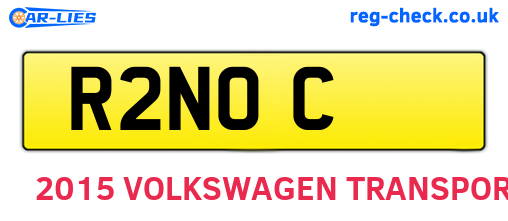R2NOC are the vehicle registration plates.