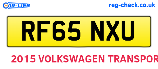 RF65NXU are the vehicle registration plates.
