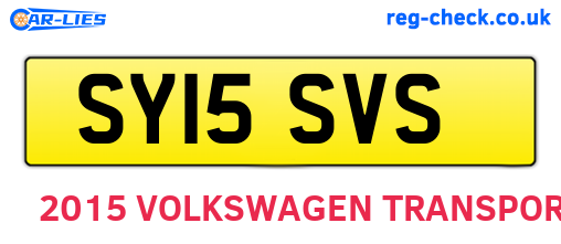SY15SVS are the vehicle registration plates.