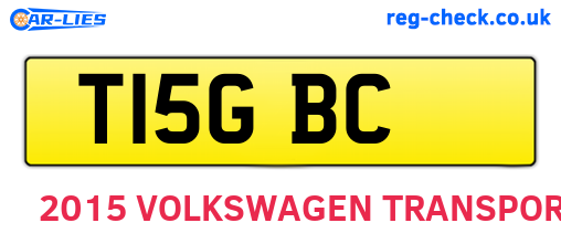 T15GBC are the vehicle registration plates.