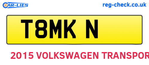 T8MKN are the vehicle registration plates.