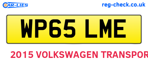 WP65LME are the vehicle registration plates.