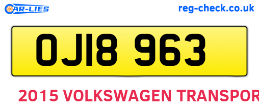 OJI8963 are the vehicle registration plates.