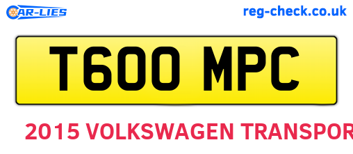T600MPC are the vehicle registration plates.