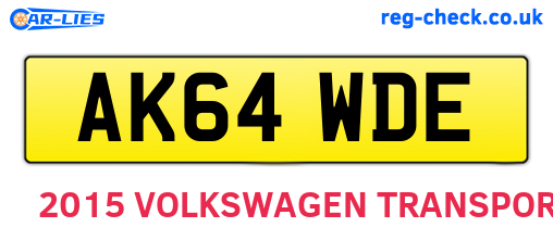 AK64WDE are the vehicle registration plates.
