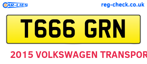 T666GRN are the vehicle registration plates.