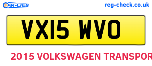 VX15WVO are the vehicle registration plates.