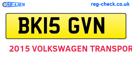 BK15GVN are the vehicle registration plates.