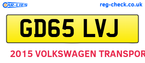 GD65LVJ are the vehicle registration plates.