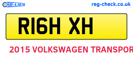 R16HXH are the vehicle registration plates.