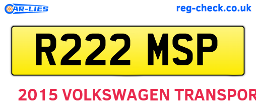 R222MSP are the vehicle registration plates.