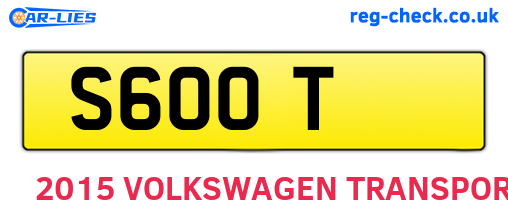 S6OOT are the vehicle registration plates.